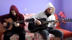 Short of music of Walker Alone_ of guitar duet A Lan