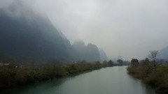 Encounter short of music of _ of dragon river style, scenery