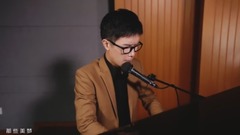 Male voice sings and plays deep feeling to deduce