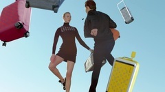 Lu Yiwei of Wu Yifan X Karlie Kloss ascends LOUIS VUITTON2019 box to wrap series to publicize a _ Wu