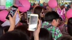 Favour is static arrive at Vietnam airport to ente