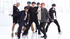 Dancing practices group of ballproof youth of roun