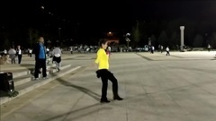 Arms hill walk with vigorous strides walks along g