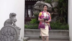 Scenery of _ of take a photo as a souvenir of gard