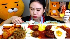 [Big stomach king blocks younger sister] steak ham