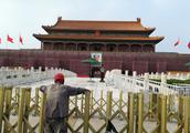 A tower over a city gate of Tian An Men of Beijing